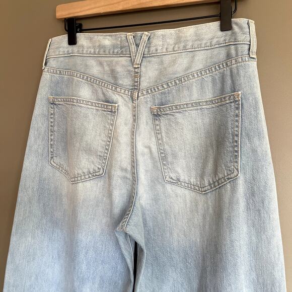 Veronica Beard Taylor Relaxed Wide Leg High Rise Jean in Aire Size 28 Light Blue - Picture 12 of 16
